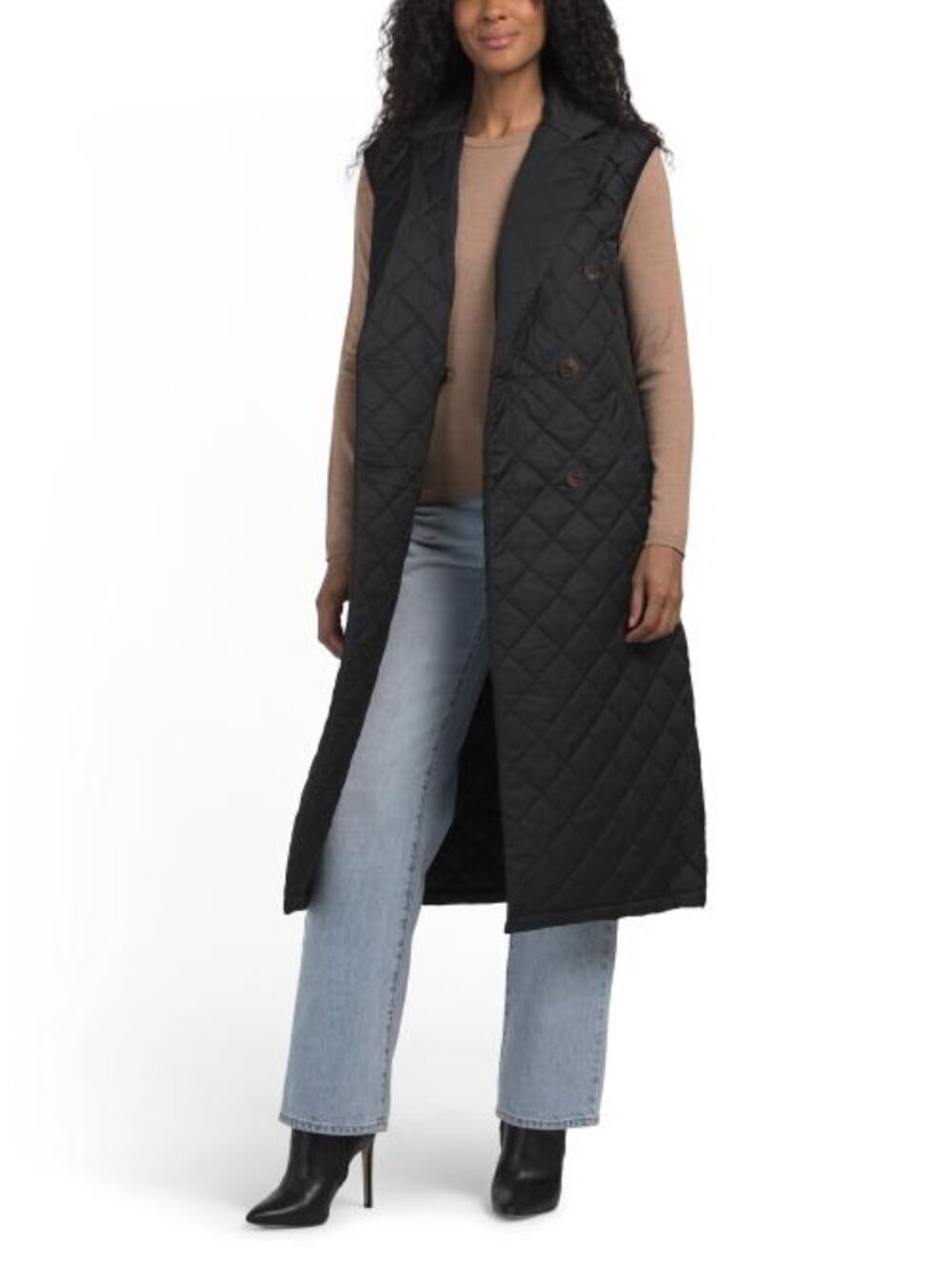REBECCA MINKOFF Long Diamond Quilted Vest